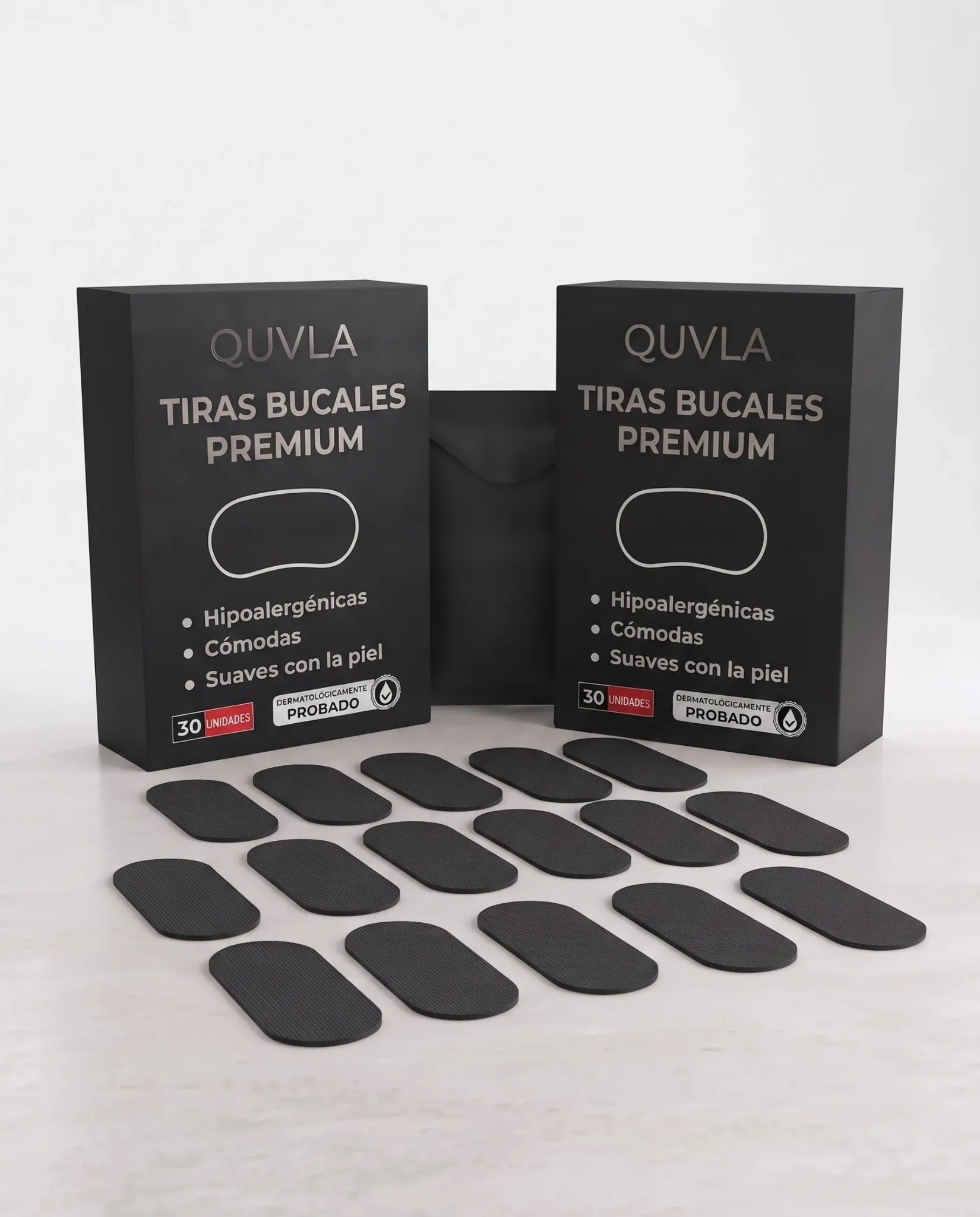 Dos cajas de tiras bucales QUVLA